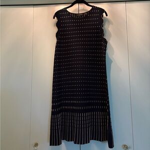 Elegant Navy and Gold knit Dress